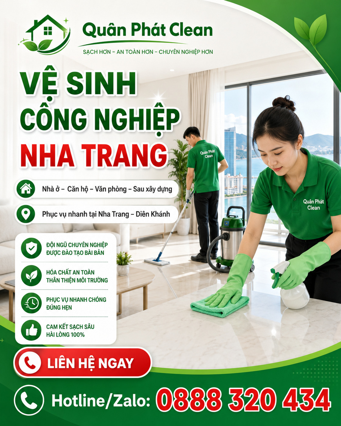 Banner mobile vệ sinh công nghiệp Nha Trang – Quân Phát Clean