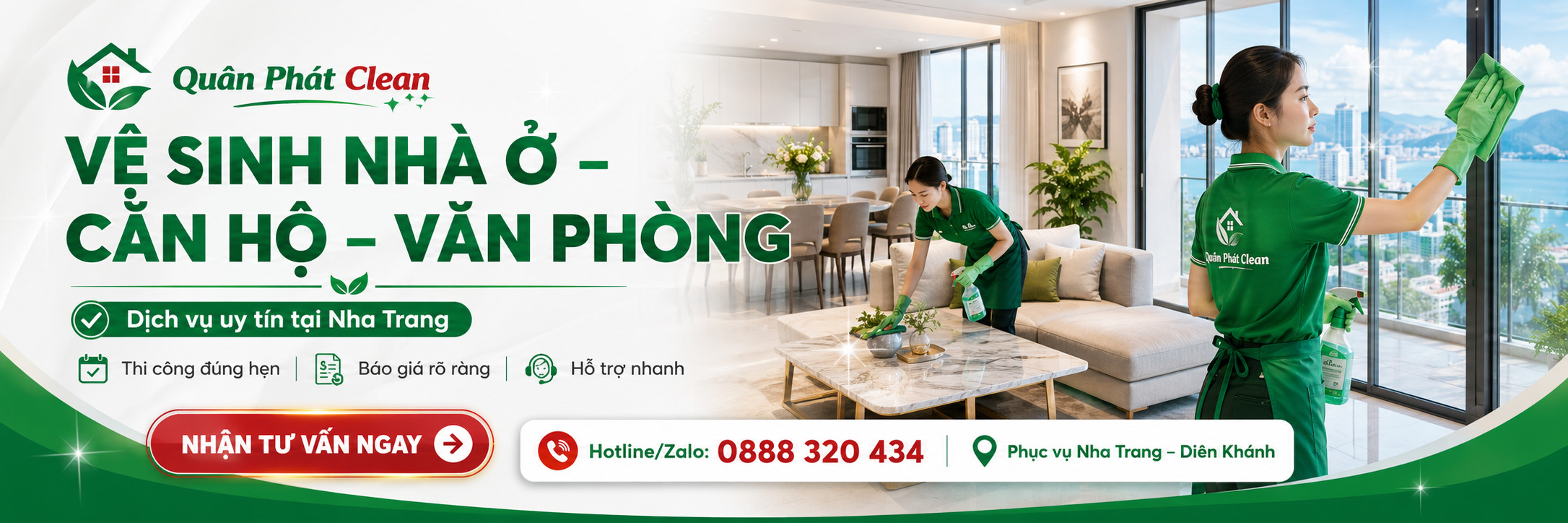 Vệ sinh công nghiệp Nha Trang - Quân Phát Clean