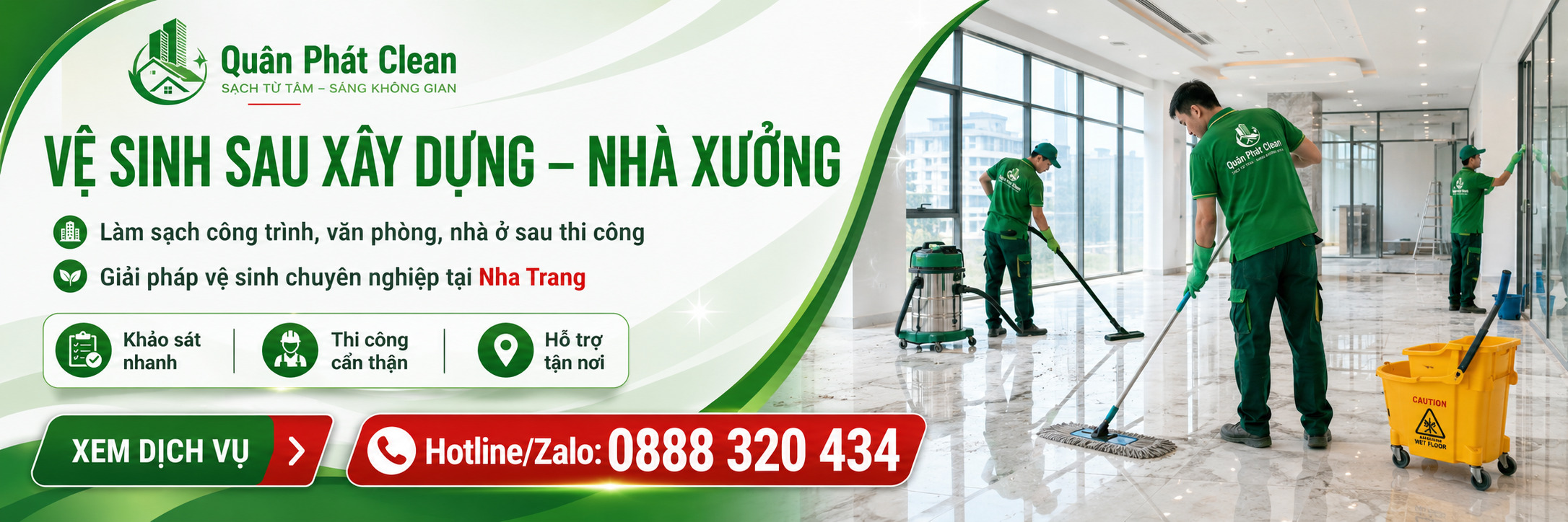 Vệ sinh công nghiệp Nha Trang - Quân Phát Clean
