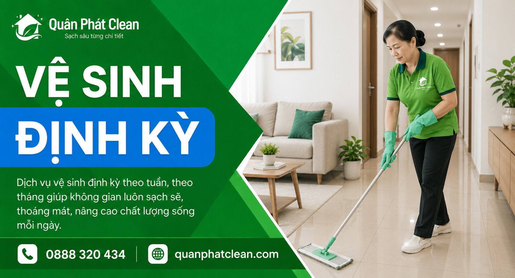Vệ sinh định kỳ Nha Trang của Quân Phát Clean