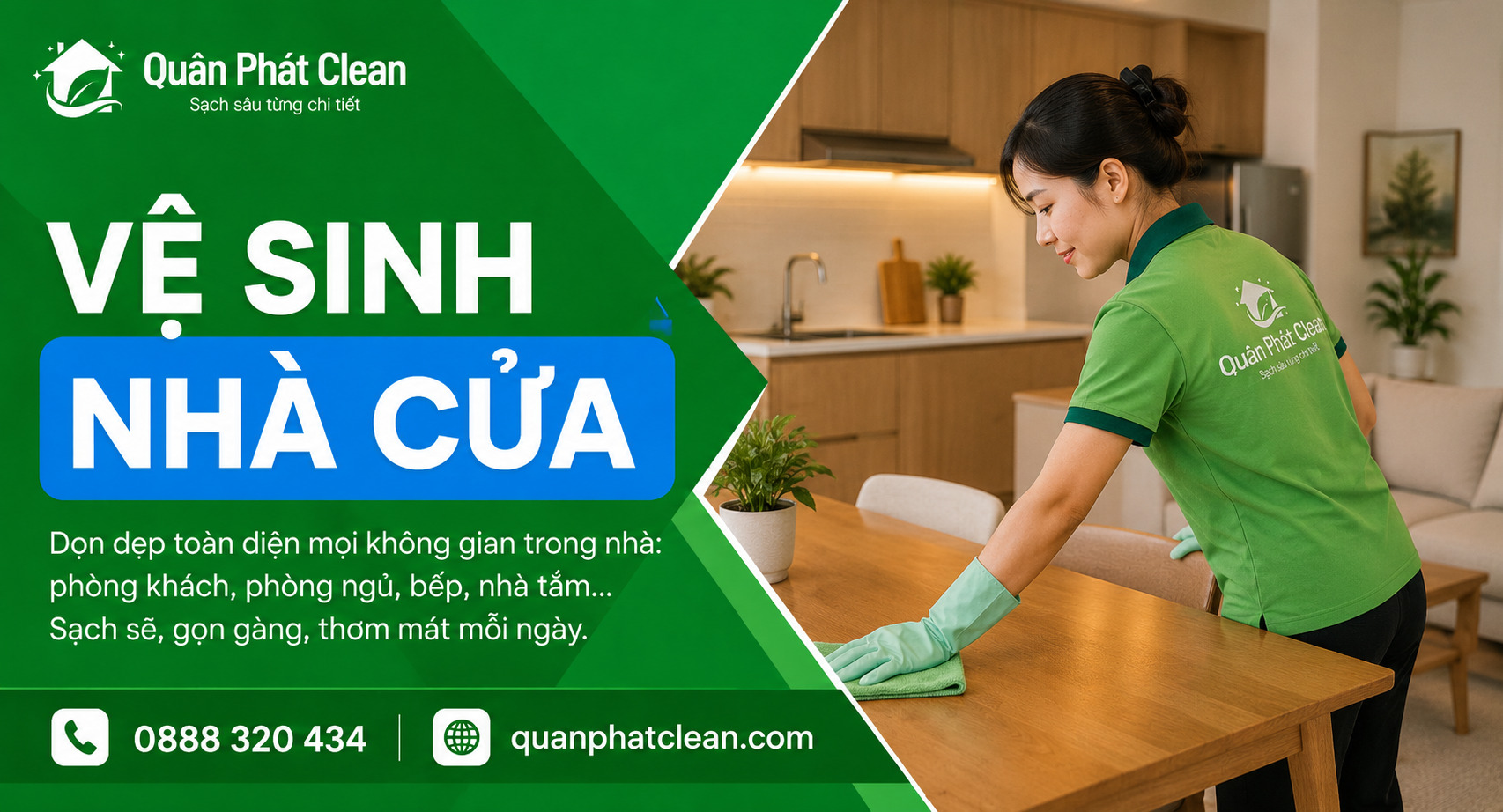Vệ sinh nhà cửa Nha Trang của Quân Phát Clean