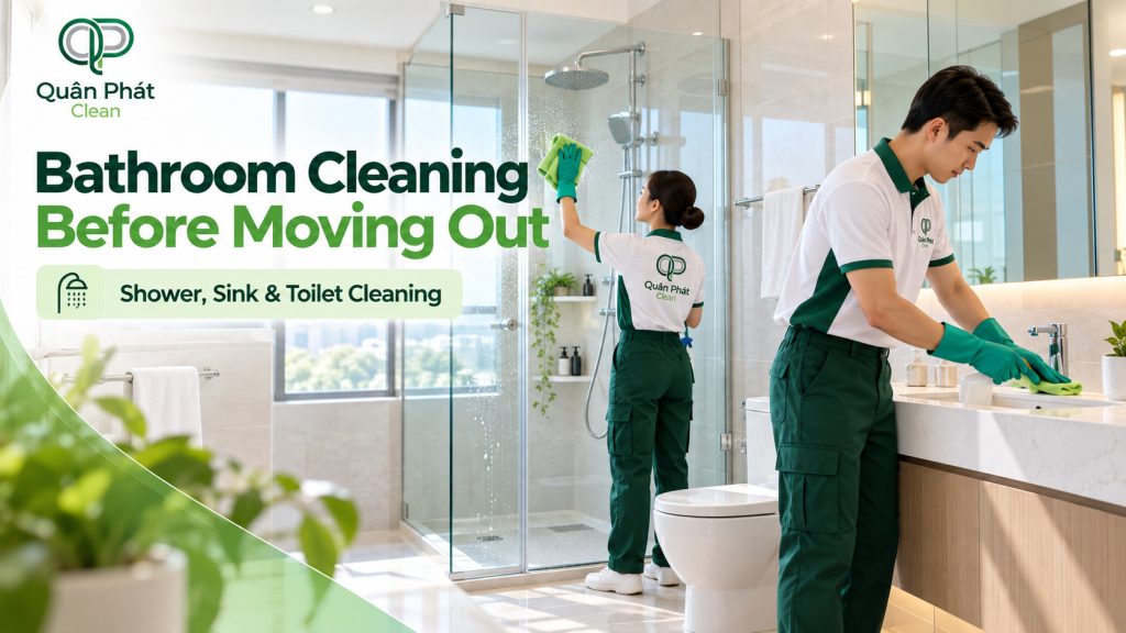 Bathroom cleaning before moving out in Nha Trang