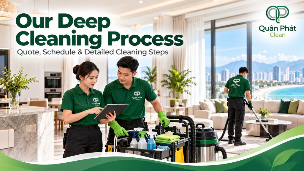 Deep cleaning process in Nha Trang by Quân Phát Clean