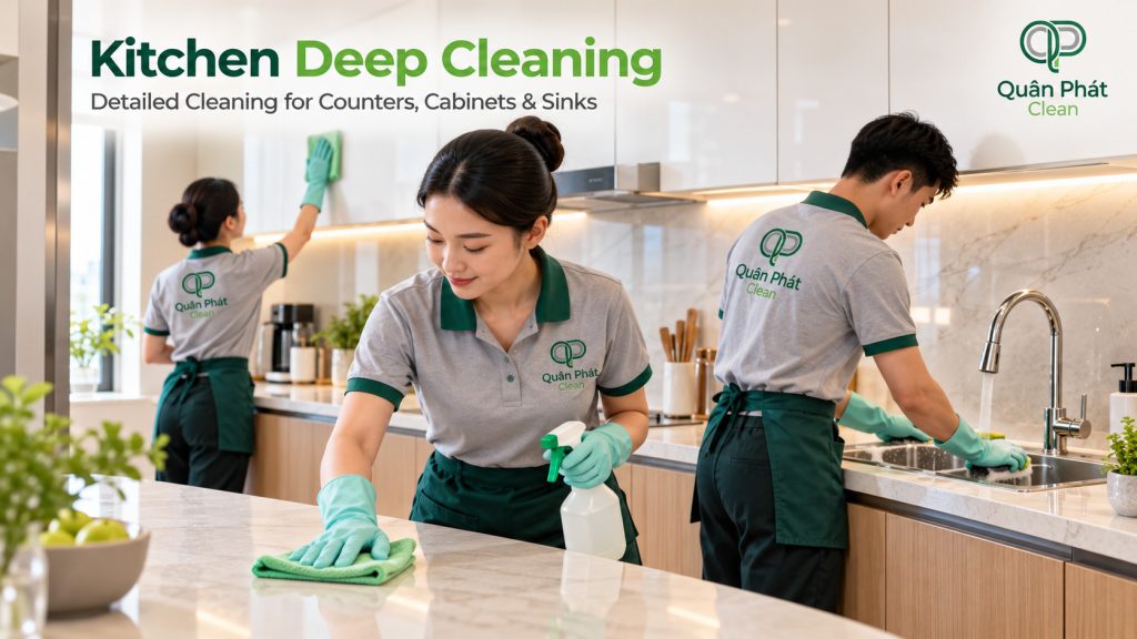 Kitchen deep cleaning in an apartment in Nha Trang