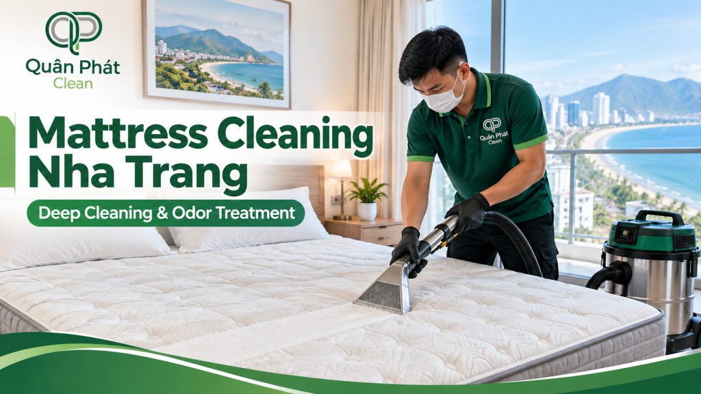 Professional mattress cleaning service in Nha Trang by Quân Phát Clean