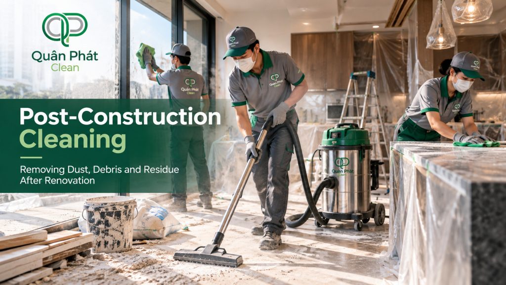 Post construction cleaning service in Nha Trang after renovation