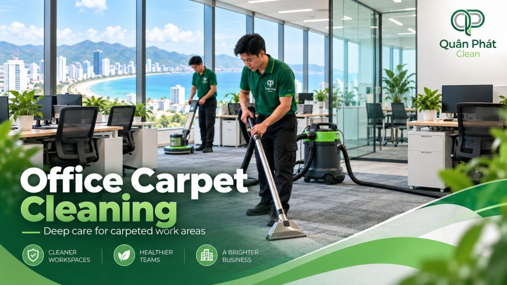 Office carpet cleaning in Nha Trang by Quân Phát Clean