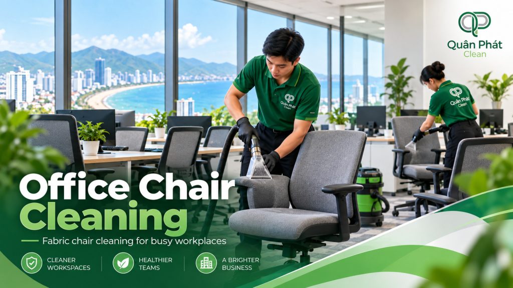 Fabric office chair cleaning service in Nha Trang
