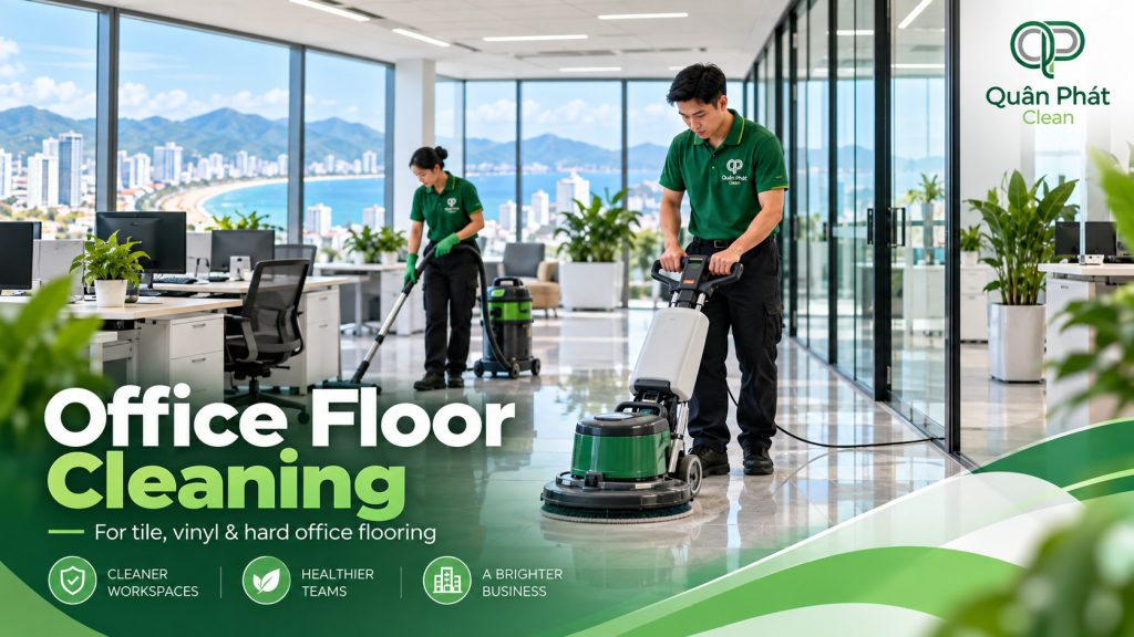 Professional office floor cleaning in Nha Trang