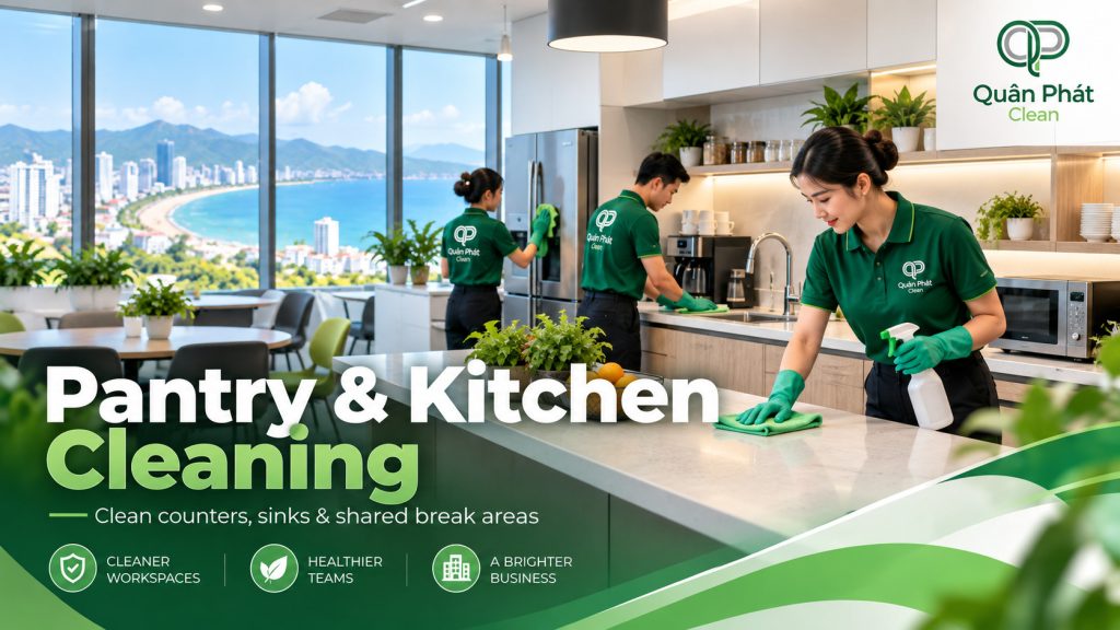 Office pantry and kitchen cleaning in Nha Trang