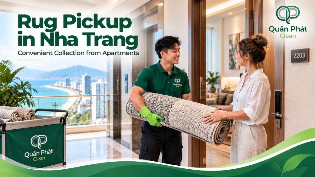 Rug pickup service from an apartment in Nha Trang